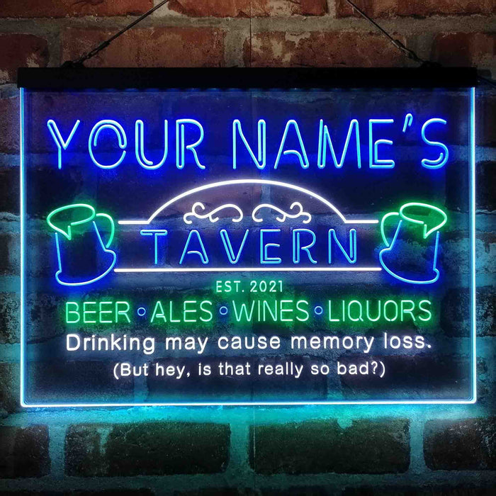 Personalized Tavern Bar Beer Deluxe App-Enabled 3-Color LED Light Sign - Way Up Gifts