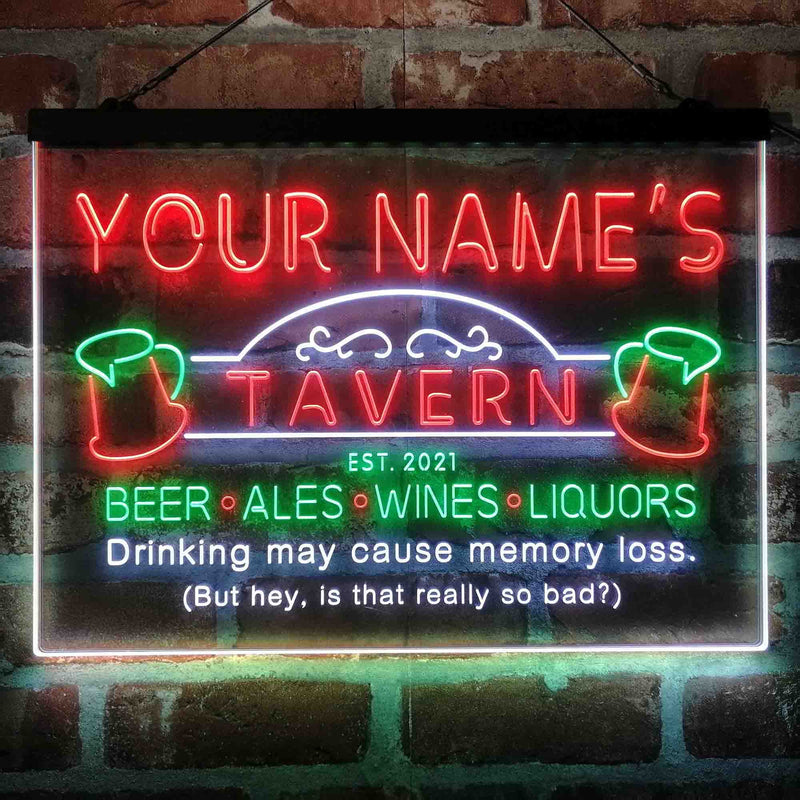 Personalized Tavern Bar Beer Deluxe App-Enabled 3-Color LED Light Sign - LED Gift Works