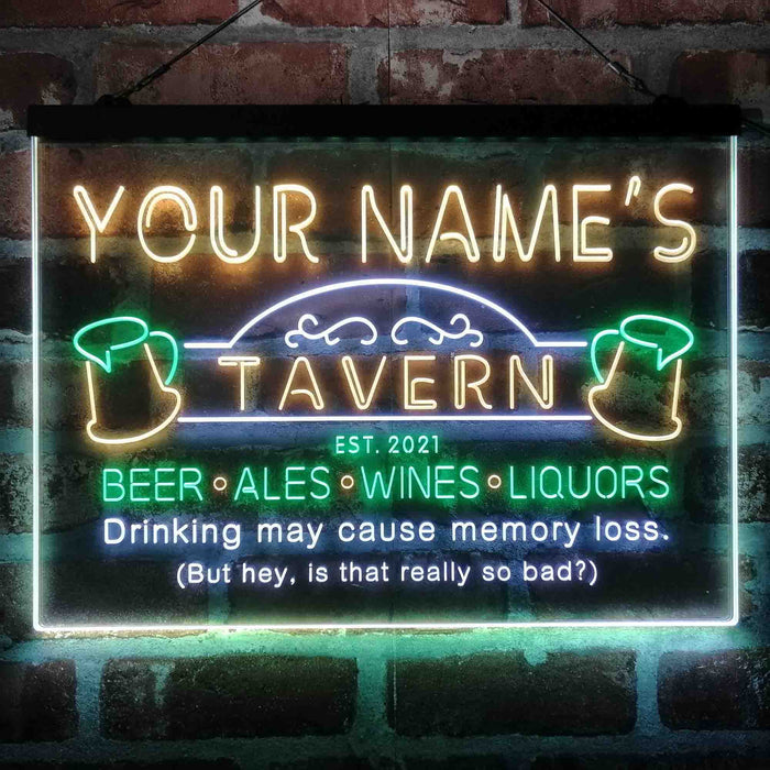 Personalized Tavern Bar Beer Deluxe App-Enabled 3-Color LED Light Sign - Way Up Gifts