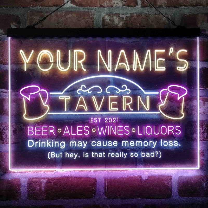 Personalized Tavern Bar Beer Deluxe App-Enabled 3-Color LED Light Sign - LED Gift Works