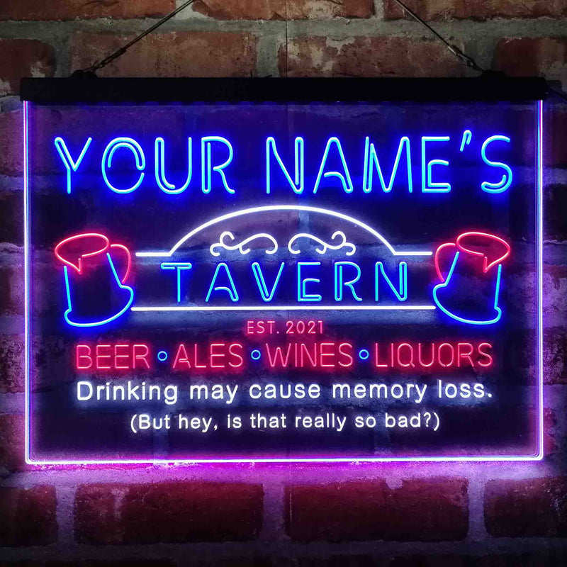 Personalized Tavern Bar Beer Deluxe App-Enabled 3-Color LED Light Sign - LED Gift Works