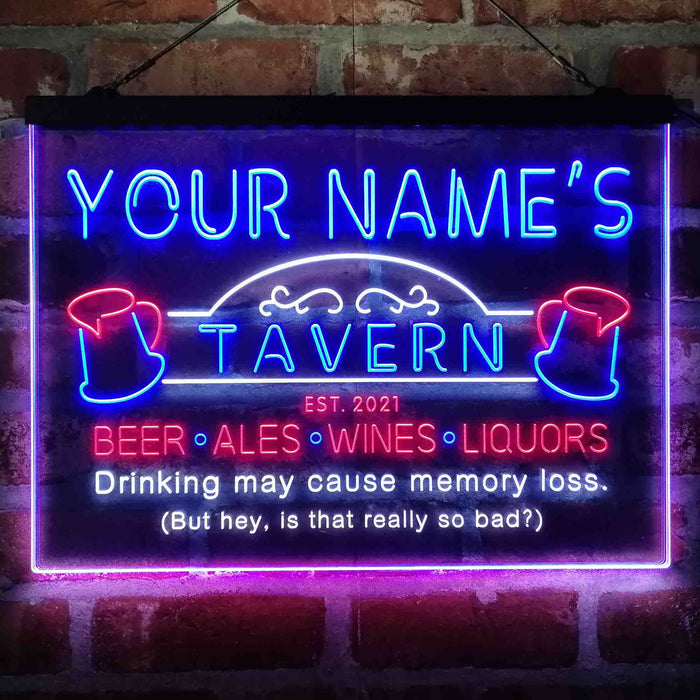 Personalized Tavern Bar Beer Deluxe App-Enabled 3-Color LED Light Sign - Way Up Gifts