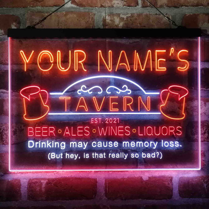 Personalized Tavern Bar Beer Deluxe App-Enabled 3-Color LED Light Sign - Way Up Gifts