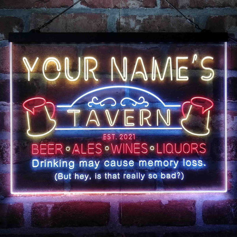 Personalized Tavern Bar Beer Deluxe App-Enabled 3-Color LED Light Sign - LED Gift Works