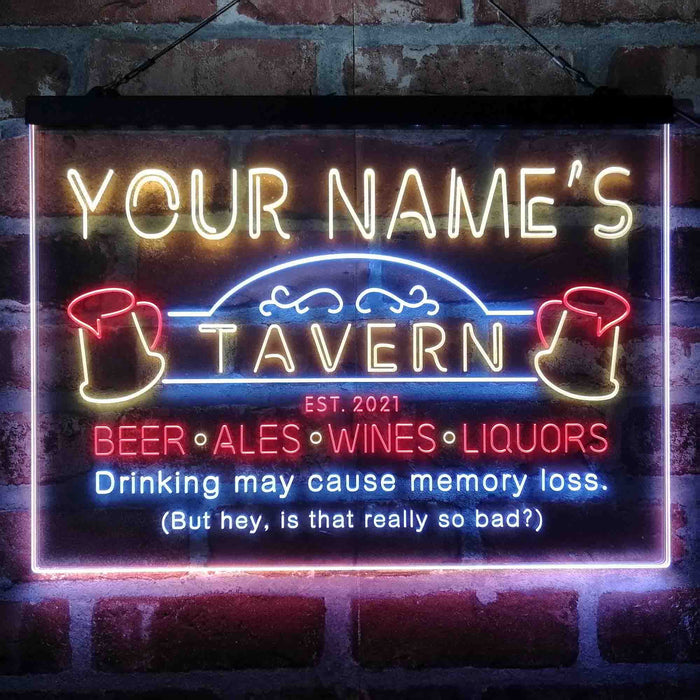 Personalized Tavern Bar Beer Deluxe App-Enabled 3-Color LED Light Sign - Way Up Gifts