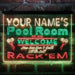 Personalized Pool Room Rack'em Deluxe App-Enabled 3-Color LED Light Sign - Way Up Gifts