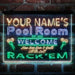 Personalized Pool Room Rack'em Deluxe App-Enabled 3-Color LED Light Sign - Way Up Gifts