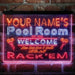 Personalized Pool Room Rack'em Deluxe App-Enabled 3-Color LED Light Sign - Way Up Gifts