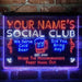 Personalized Social Club Hang Out Deluxe App-Enabled 3-Color LED Light Sign - Way Up Gifts