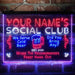 Personalized Social Club Hang Out Deluxe App-Enabled 3-Color LED Light Sign - Way Up Gifts