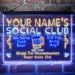 Personalized Social Club Hang Out Deluxe App-Enabled 3-Color LED Light Sign - Way Up Gifts