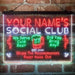 Personalized Social Club Hang Out Deluxe App-Enabled 3-Color LED Light Sign - Way Up Gifts
