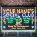 Personalized Social Club Hang Out Deluxe App-Enabled 3-Color LED Light Sign - Way Up Gifts