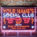 Personalized Social Club Hang Out Deluxe App-Enabled 3-Color LED Light Sign - Way Up Gifts