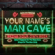 Personalized National Football Bar Deluxe App-Enabled 3-Color LED Light Sign - LED Gift Works