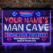 Personalized National Football Bar Deluxe App-Enabled 3-Color LED Light Sign - LED Gift Works
