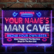 Personalized National Football Bar Deluxe App-Enabled 3-Color LED Light Sign - LED Gift Works
