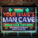 Personalized National Football Bar Deluxe App-Enabled 3-Color LED Light Sign - Way Up Gifts