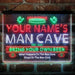 Personalized National Football Bar Deluxe App-Enabled 3-Color LED Light Sign - Way Up Gifts