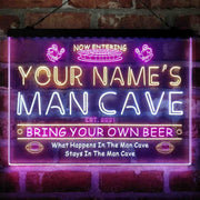 Personalized National Football Bar Deluxe App-Enabled 3-Color LED Light Sign - LED Gift Works