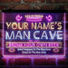 Personalized National Football Bar Deluxe App-Enabled 3-Color LED Light Sign - Way Up Gifts