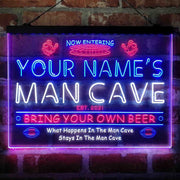 Personalized National Football Bar Deluxe App-Enabled 3-Color LED Light Sign - LED Gift Works