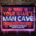 Personalized National Football Bar Deluxe App-Enabled 3-Color LED Light Sign - Way Up Gifts