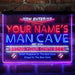 Personalized Baseball Man Cave Deluxe App-Enabled 3-Color LED Light Sign - Way Up Gifts
