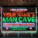 Personalized Baseball Man Cave Deluxe App-Enabled 3-Color LED Light Sign - Way Up Gifts