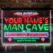 Personalized Baseball Man Cave Deluxe App-Enabled 3-Color LED Light Sign - Way Up Gifts
