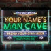 Personalized Baseball Man Cave Deluxe App-Enabled 3-Color LED Light Sign - Way Up Gifts