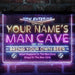 Personalized Baseball Man Cave Deluxe App-Enabled 3-Color LED Light Sign - Way Up Gifts
