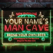 Personalized Basketball Man Cave Deluxe App-Enabled 3-Color LED Light Sign - LED Gift Works