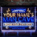 Personalized Basketball Man Cave Deluxe App-Enabled 3-Color LED Light Sign - Way Up Gifts