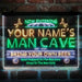 Personalized Basketball Man Cave Deluxe App-Enabled 3-Color LED Light Sign - Way Up Gifts