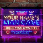 Personalized Soccer Man Cave Deluxe App-Enabled 3-Color LED Light Sign - LED Gift Works