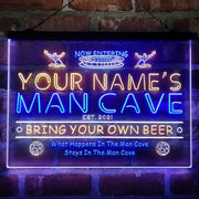 Personalized Soccer Man Cave Deluxe App-Enabled 3-Color LED Light Sign - LED Gift Works