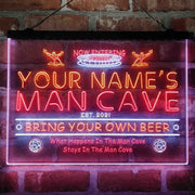 Personalized Soccer Man Cave Deluxe App-Enabled 3-Color LED Light Sign - LED Gift Works