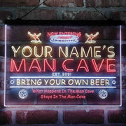 Personalized Soccer Man Cave Deluxe App-Enabled 3-Color LED Light Sign - LED Gift Works