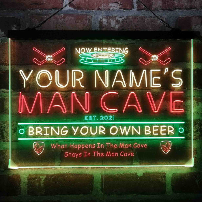 Personalized Ice Hockey Sport Deluxe App-Enabled 3-Color LED Light Sign - Way Up Gifts