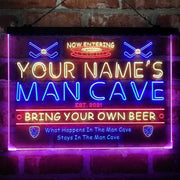 Personalized Ice Hockey Sport Deluxe App-Enabled 3-Color LED Light Sign - LED Gift Works