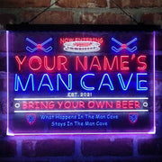 Personalized Ice Hockey Sport Deluxe App-Enabled 3-Color LED Light Sign - LED Gift Works