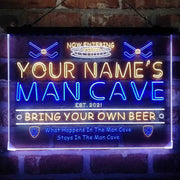 Personalized Ice Hockey Sport Deluxe App-Enabled 3-Color LED Light Sign - LED Gift Works