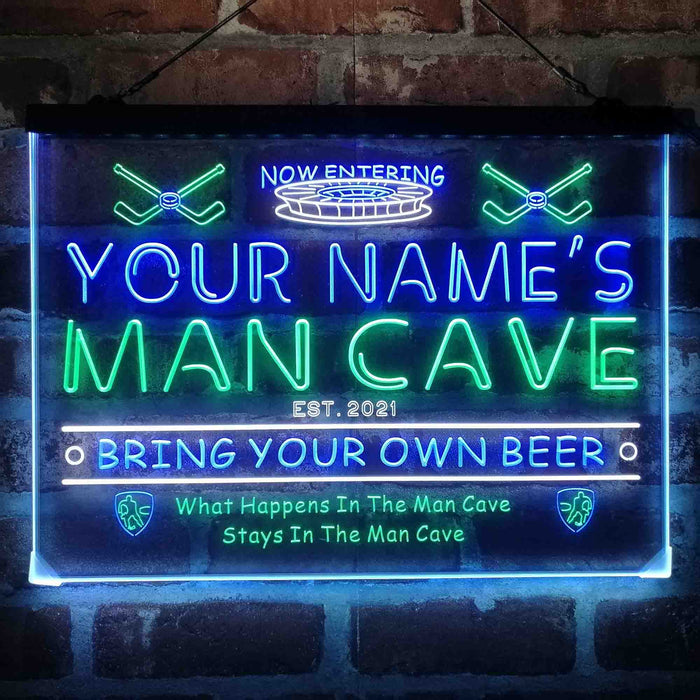Personalized Ice Hockey Sport Deluxe App-Enabled 3-Color LED Light Sign - Way Up Gifts