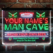 Personalized Ice Hockey Sport Deluxe App-Enabled 3-Color LED Light Sign - LED Gift Works