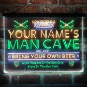 Personalized Ice Hockey Sport Deluxe App-Enabled 3-Color LED Light Sign - LED Gift Works