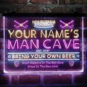 Personalized Ice Hockey Sport Deluxe App-Enabled 3-Color LED Light Sign - LED Gift Works