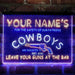 Personalized Cowboys Gun Bar Deluxe App-Enabled 3-Color LED Light Sign - Way Up Gifts