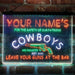 Personalized Cowboys Gun Bar Deluxe App-Enabled 3-Color LED Light Sign - Way Up Gifts