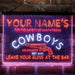 Personalized Cowboys Gun Bar Deluxe App-Enabled 3-Color LED Light Sign - Way Up Gifts